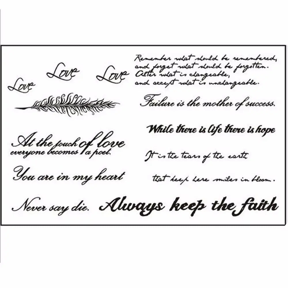 Tattoo Stickers English