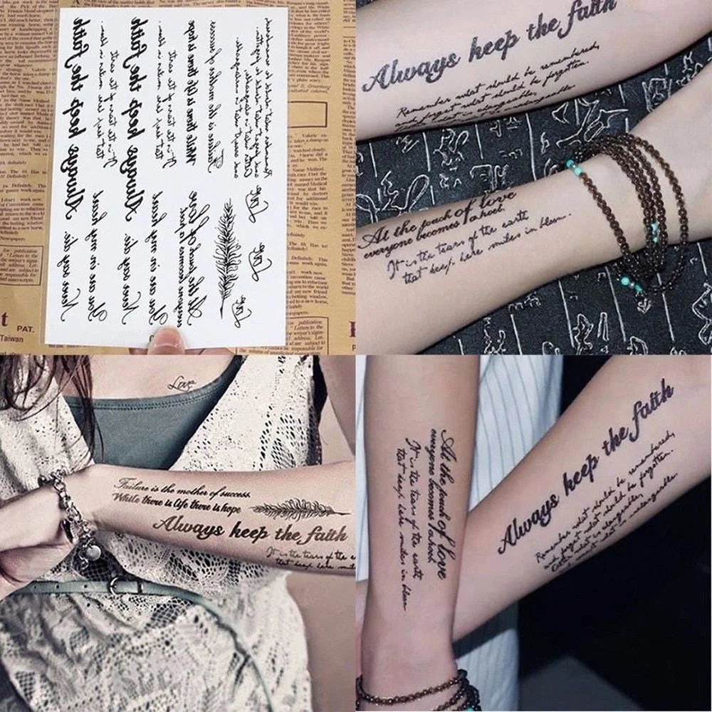 Tattoo Stickers English