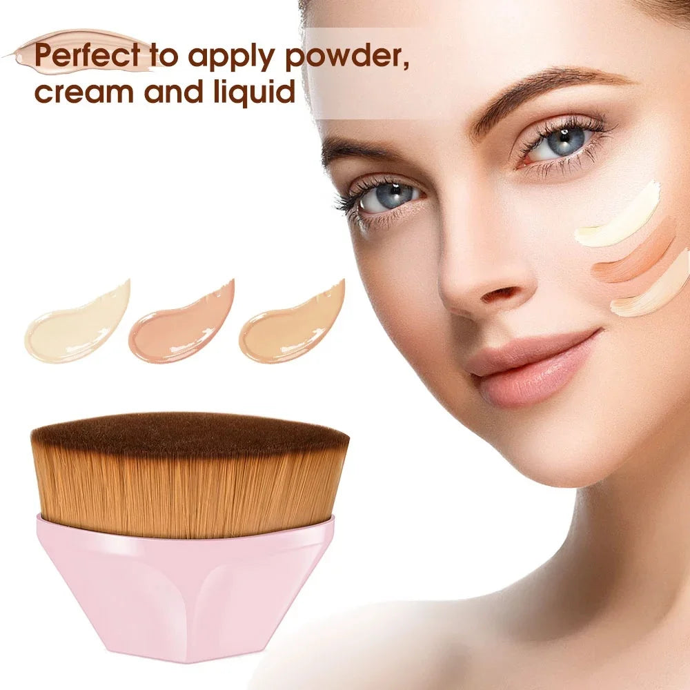 Oval foundation brushes