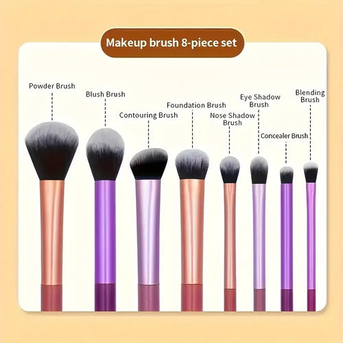 8pcs Makeup Brush Kit