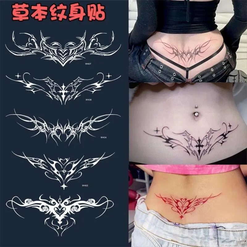 Pink Totem Tattoos Set Temporary