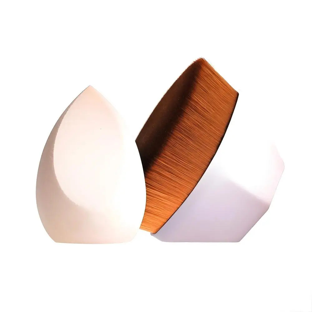 Oval foundation brushes
