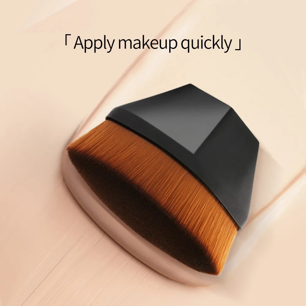 Oval foundation brushes