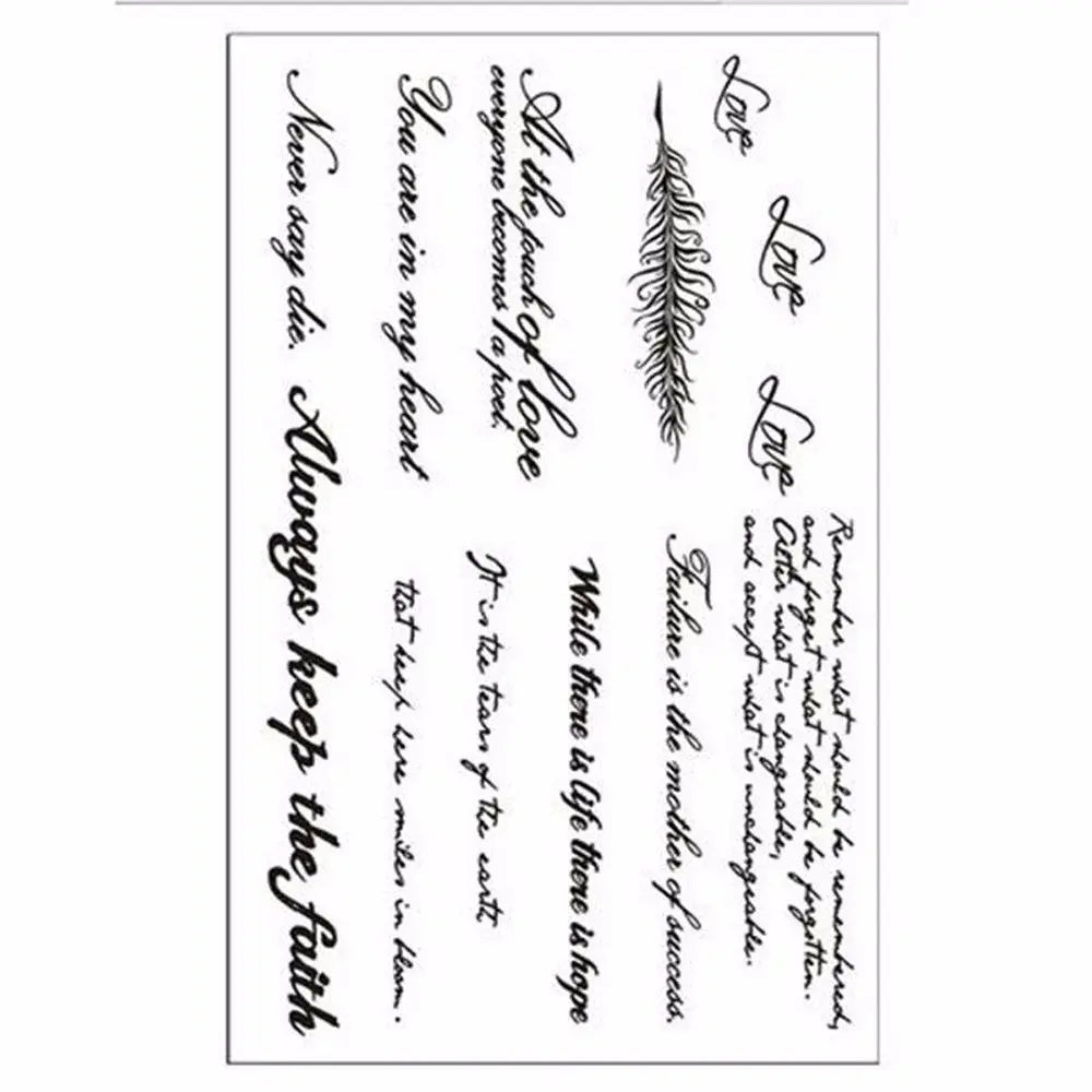 Tattoo Stickers English