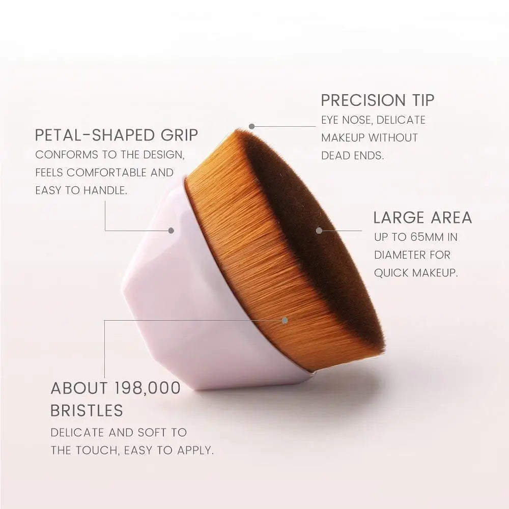 Oval foundation brushes