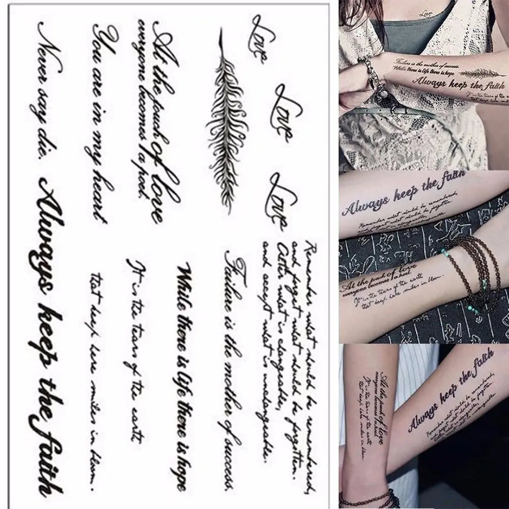 Tattoo Stickers English