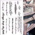 Tattoo Stickers English