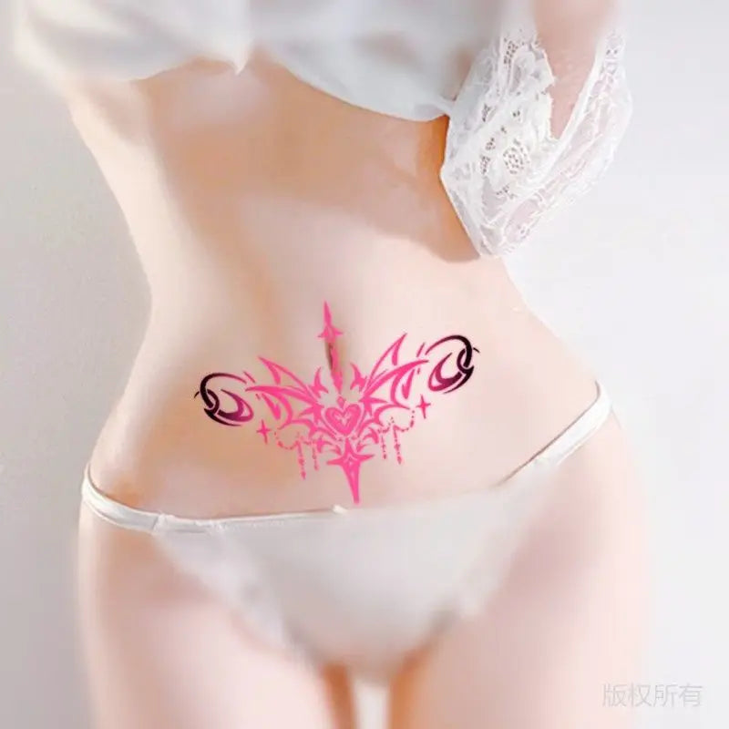 Pink Totem Tattoos Set Temporary
