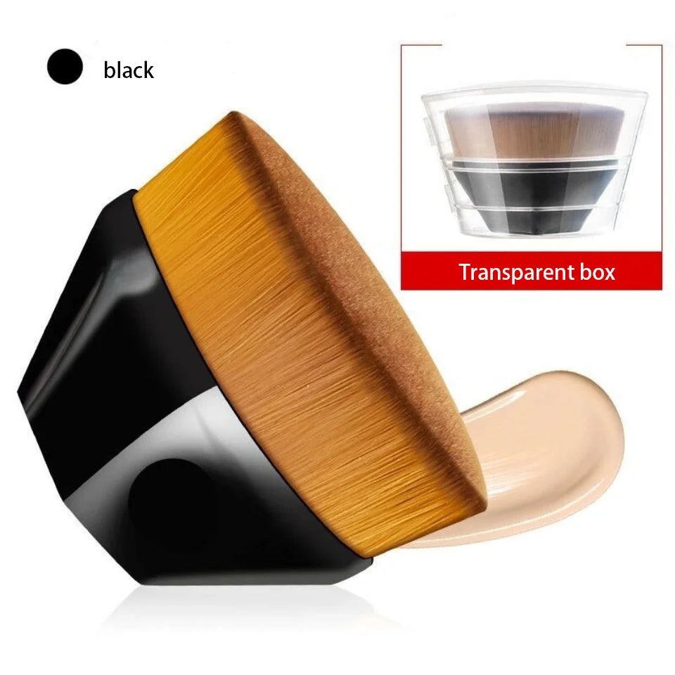 Oval foundation brushes