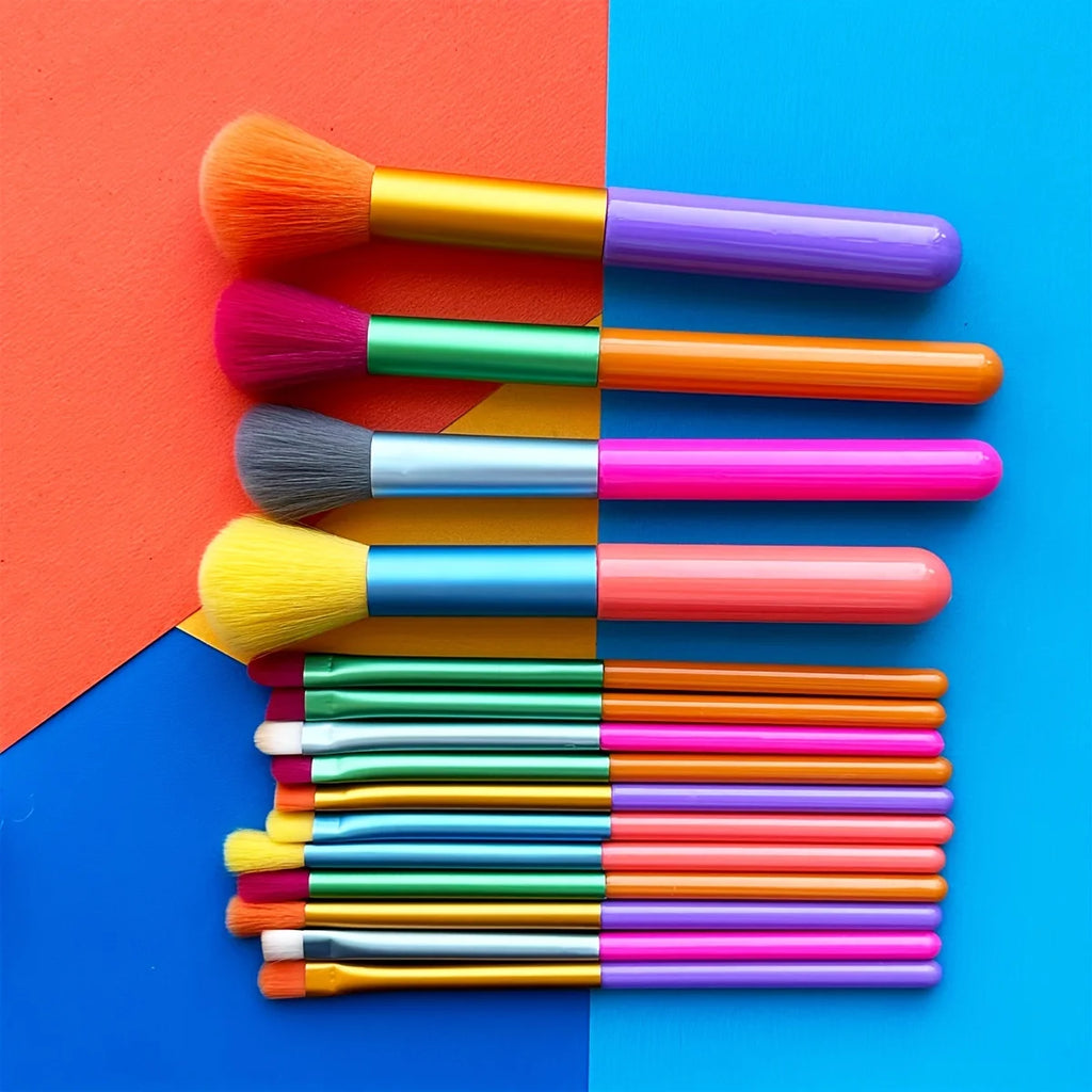 Makeup Brushes 15Pcs Colourful