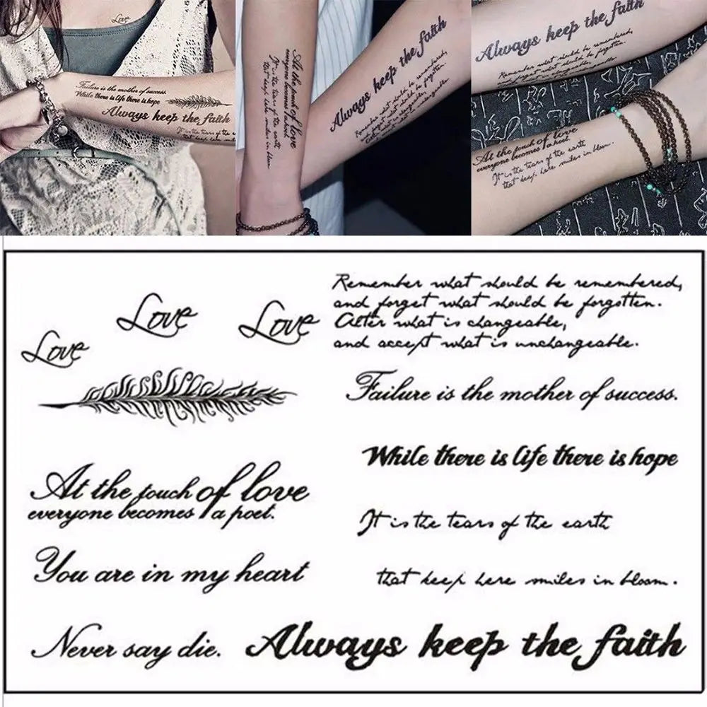 Tattoo Stickers English