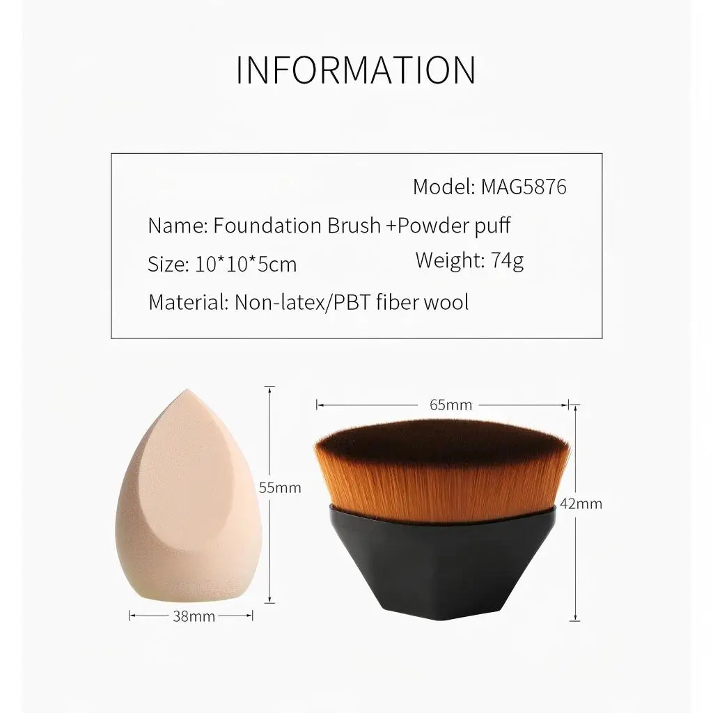 Oval foundation brushes